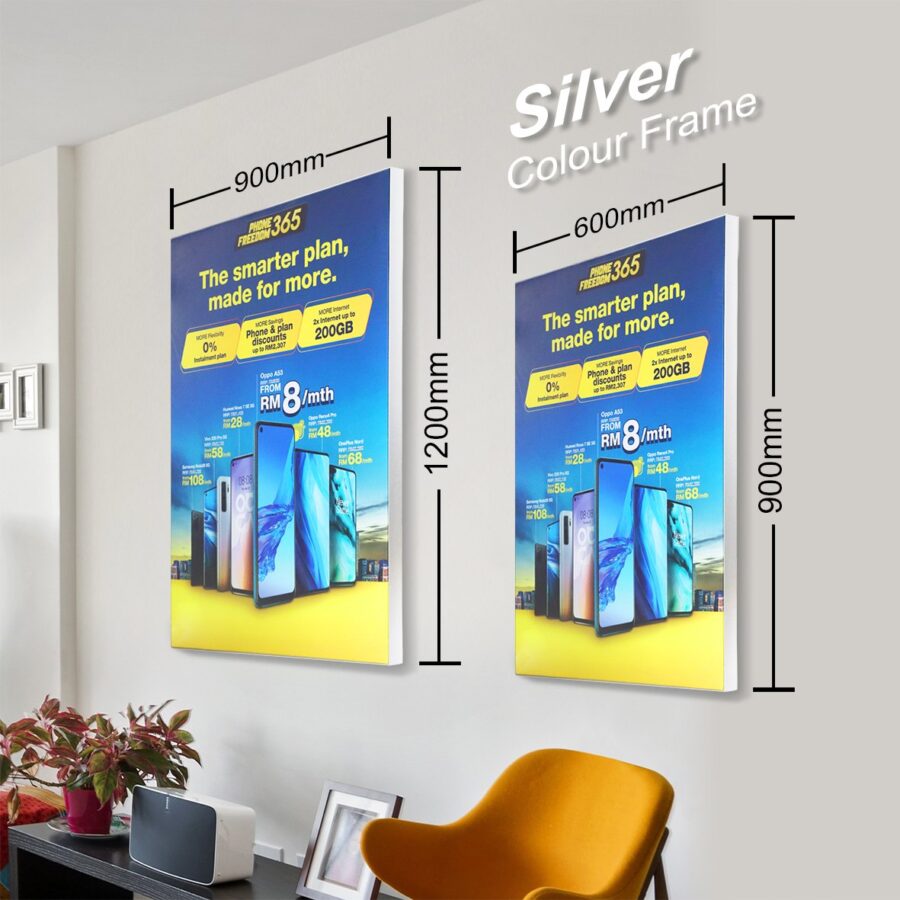 LEDLightBoxsizeonwall Silver a2d08473 b461 4513 9447 d94fcf71055e
