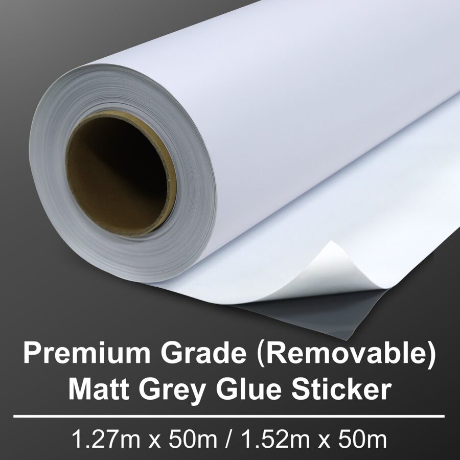 PremiumMattGreyGlueStickers