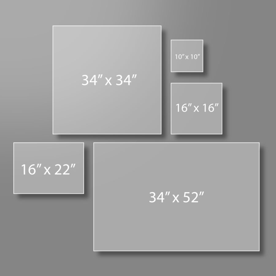 StickerCanvasFoamboardFrame Sizes