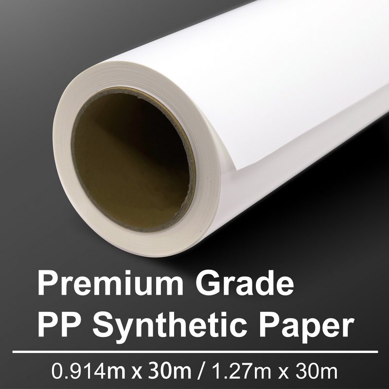 Premium Grade PP Synthetic Paper - 0.914m x 30m / 1.27m x 30m - Ultra ...